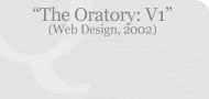 The Oratory: V1 (Web Design, 2002)