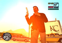 Nothing calms the spirits quite like a man with a magnum, conidently navigating a busy intersection on foot