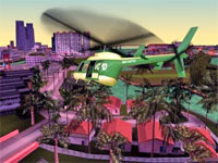Flying a helicopter has never been so thrilling... I especially like the way buildings don't bother to render until you've plowed into them.