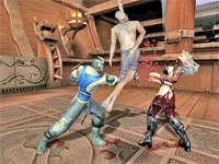 I don't know what kind of fashion statement Sindel thinks she's making here, but those boots are NOT working out...