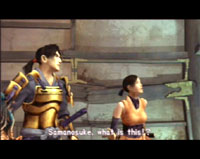Samanosuke and Kaede share a tender moment